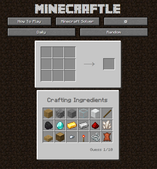 Minecraftle Answer Today